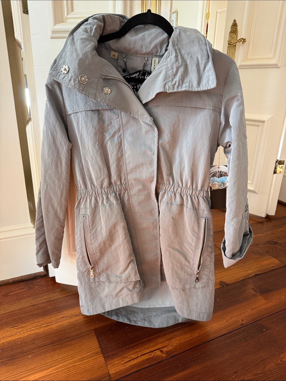 ANORAK Light Gray Utility Anorak Jacket with Zip Pockets
